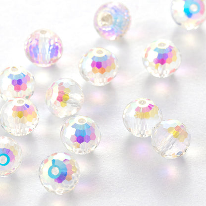 Factory direct sales of crystal, glass disco balls, DIY jewelry accessories, bracelets, beads, glass flat beads, wholesale