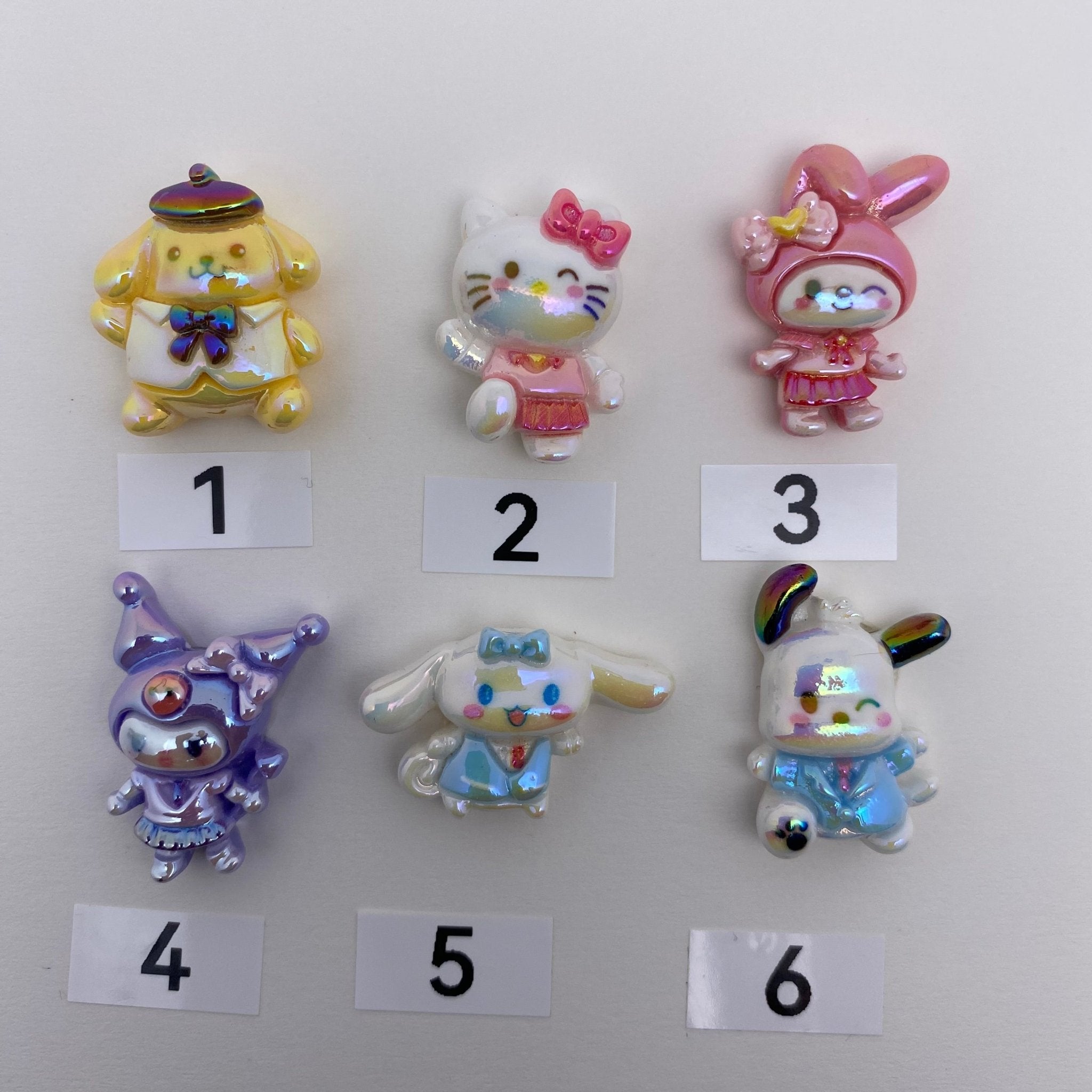 109. Pompompurin,Hello kitty,My melody,Kuromi,Cinamonroll characters UV beads - Romo bead