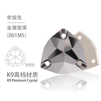 K9 Fat Triangle Flat Bottom - Hand-Stitched Drill Artificial Perforation Hat Jewelry Shoes Accessories