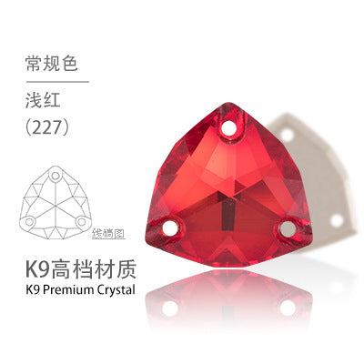 K9 Fat Triangle Flat Bottom - Hand-Stitched Drill Artificial Perforation Hat Jewelry Shoes Accessories