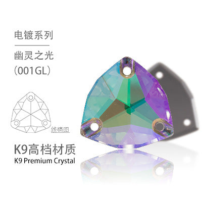 K9 Fat Triangle Flat Bottom - Hand-Stitched Drill Artificial Perforation Hat Jewelry Shoes Accessories