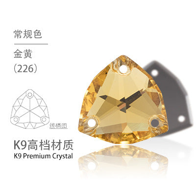 K9 Fat Triangle Flat Bottom - Hand-Stitched Drill Artificial Perforation Hat Jewelry Shoes Accessories