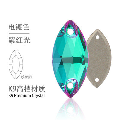 K9 Navette Double Hole Flat Bottom Drill - Manual Perforated Hand Stitch Drill Suitcase Clothing Accessories