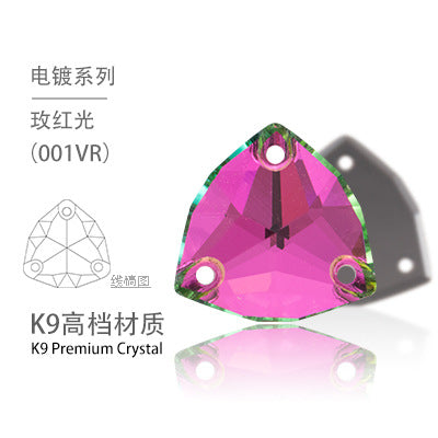 K9 Fat Triangle Flat Bottom - Hand-Stitched Drill Artificial Perforation Hat Jewelry Shoes Accessories
