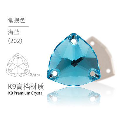 K9 Fat Triangle Flat Bottom - Hand-Stitched Drill Artificial Perforation Hat Jewelry Shoes Accessories