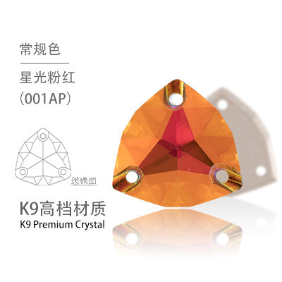 K9 Fat Triangle Flat Bottom - Hand-Stitched Drill Artificial Perforation Hat Jewelry Shoes Accessories
