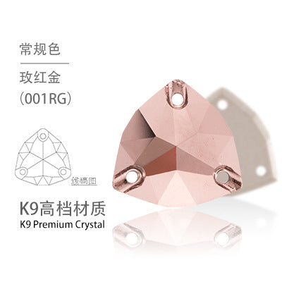 K9 Fat Triangle Flat Bottom - Hand-Stitched Drill Artificial Perforation Hat Jewelry Shoes Accessories
