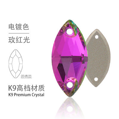 K9 Navette Double Hole Flat Bottom Drill - Manual Perforated Hand Stitch Drill Suitcase Clothing Accessories