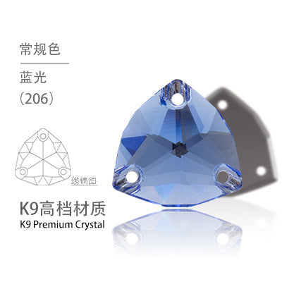 K9 Fat Triangle Flat Bottom - Hand-Stitched Drill Artificial Perforation Hat Jewelry Shoes Accessories