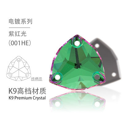 K9 Fat Triangle Flat Bottom - Hand-Stitched Drill Artificial Perforation Hat Jewelry Shoes Accessories