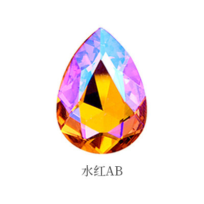 Drop Shape Diamond, Real Silver Plated Bottom Glass, Rhinestone Luggage, Hair Accessories, Accessories, Culet Drop Diamond