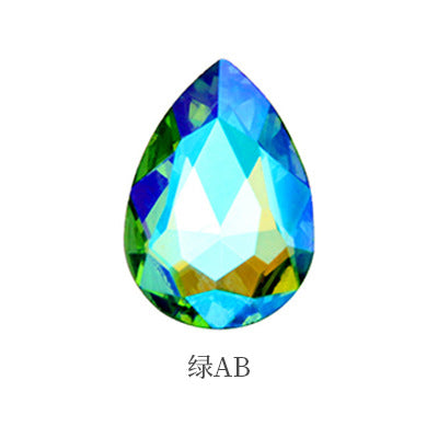 Drop Shape Diamond, Real Silver Plated Bottom Glass, Rhinestone Luggage, Hair Accessories, Accessories, Culet Drop Diamond