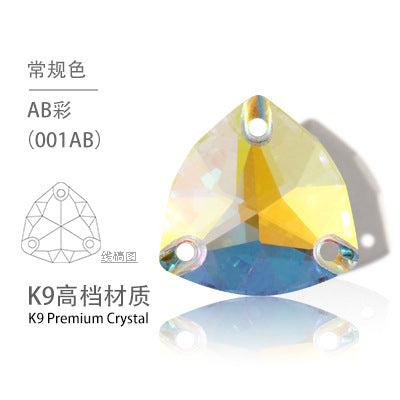 K9 Fat Triangle Flat Bottom - Hand-Stitched Drill Artificial Perforation Hat Jewelry Shoes Accessories