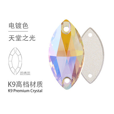 K9 Navette Double Hole Flat Bottom Drill - Manual Perforated Hand Stitch Drill Suitcase Clothing Accessories
