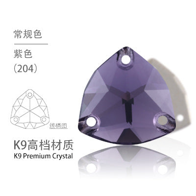 K9 Fat Triangle Flat Bottom - Hand-Stitched Drill Artificial Perforation Hat Jewelry Shoes Accessories