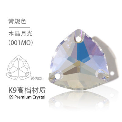 K9 Fat Triangle Flat Bottom - Hand-Stitched Drill Artificial Perforation Hat Jewelry Shoes Accessories