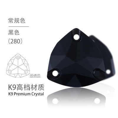 K9 Fat Triangle Flat Bottom - Hand-Stitched Drill Artificial Perforation Hat Jewelry Shoes Accessories