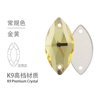K9 Navette Double Hole Flat Bottom Drill - Manual Perforated Hand Stitch Drill Suitcase Clothing Accessories