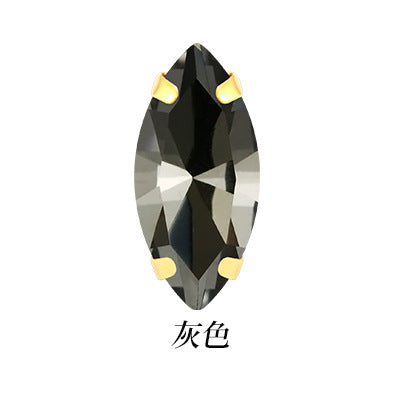 Hot Seller: Four-corner glass with gold base maresque claw drill for clothing, shoes, bags, crystal diamond accessories, claw drill, hand-stitched rhinestone