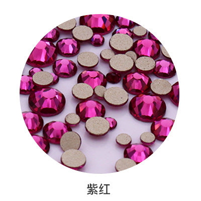 Factory direct sale, gold base mixed nail art diamonds, round flat bottom diamonds, DIY nail art jewelry diamond accessories, mixed sizes