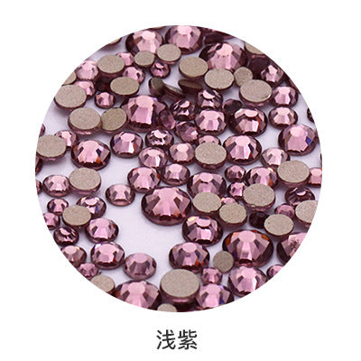 Factory direct sale, gold base mixed nail art diamonds, round flat bottom diamonds, DIY nail art jewelry diamond accessories, mixed sizes