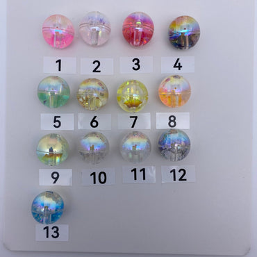 118. round 18mm water beads shiny uv - Romo bead