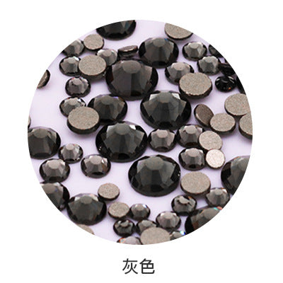 Factory direct sale, gold base mixed nail art diamonds, round flat bottom diamonds, DIY nail art jewelry diamond accessories, mixed sizes