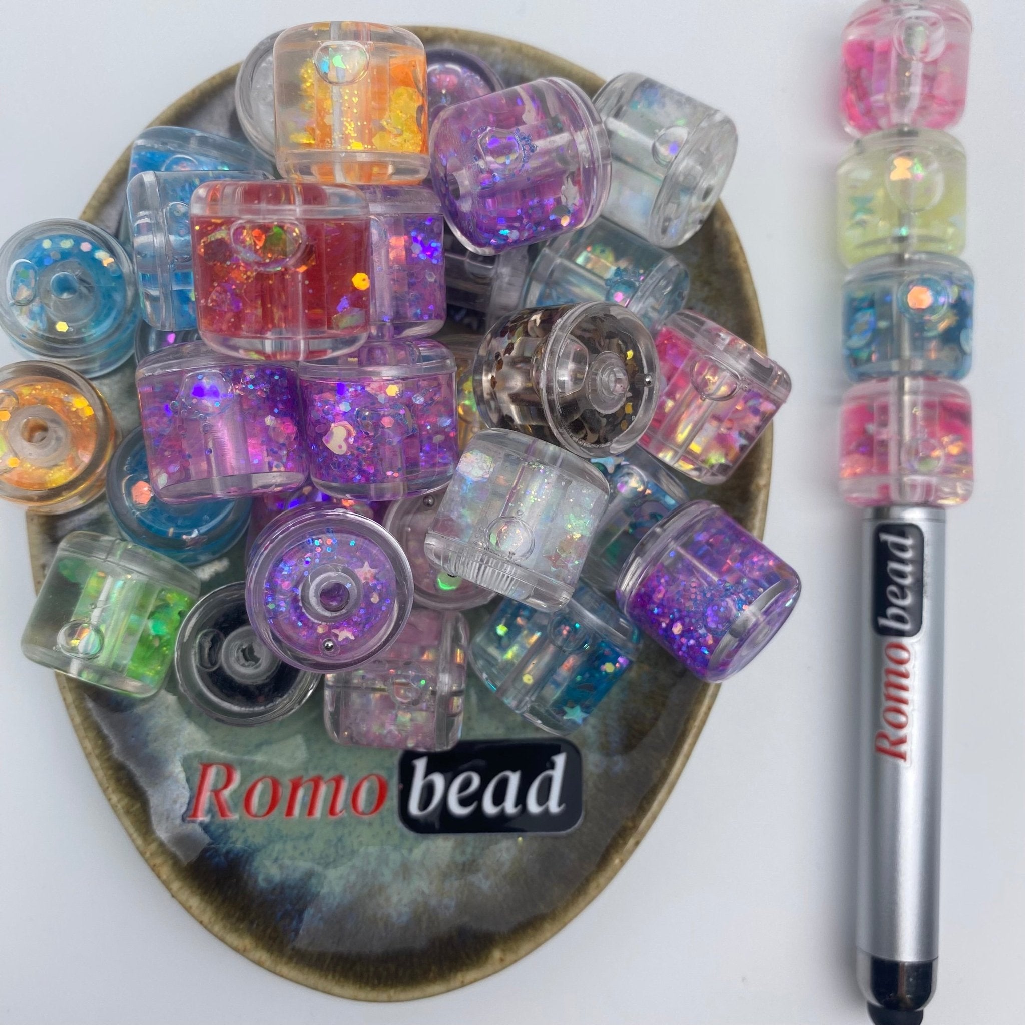 119. cylinder cup water uv beads - Romo bead