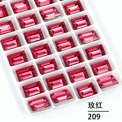 Cross-border new rectangular right-angle drill, special-shaped pointed bottom water rhinestone clothing accessories, diamond-pointed bottom rectangular right-angle diamond