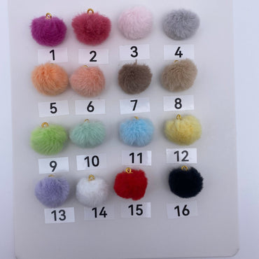 121. straight round pendent pompom beads - Romo bead