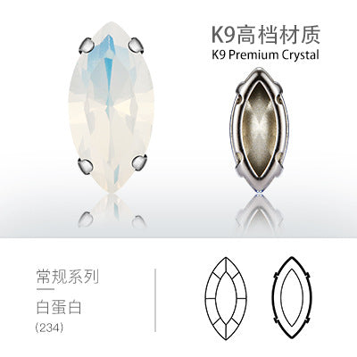 Horse eye hollow claw drill, thickened four-corner claw drill, luggage and clothing accessories, thickened four-corner copper claw hollow claw drill