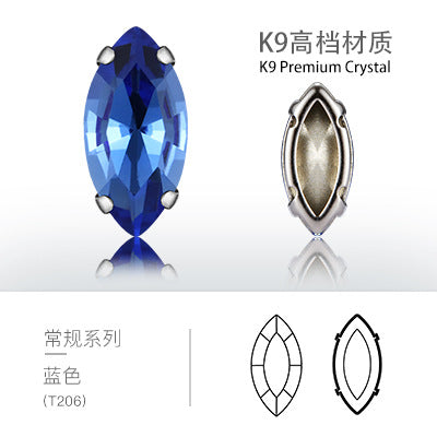 Horse eye hollow claw drill, thickened four-corner claw drill, luggage and clothing accessories, thickened four-corner copper claw hollow claw drill