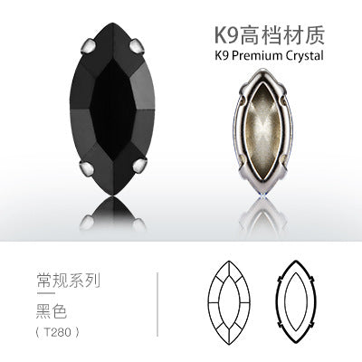 Horse eye hollow claw drill, thickened four-corner claw drill, luggage and clothing accessories, thickened four-corner copper claw hollow claw drill
