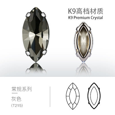 Horse eye hollow claw drill, thickened four-corner claw drill, luggage and clothing accessories, thickened four-corner copper claw hollow claw drill