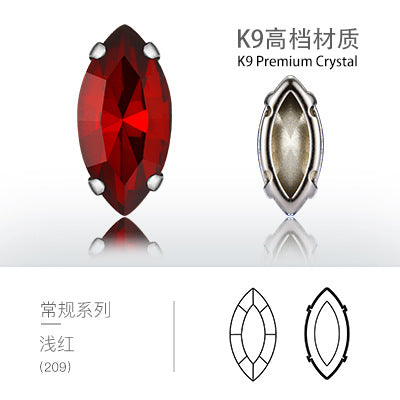 Horse eye hollow claw drill, thickened four-corner claw drill, luggage and clothing accessories, thickened four-corner copper claw hollow claw drill