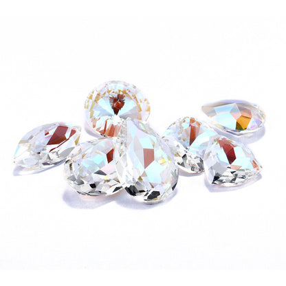 New transparent bottomless fluorescent series, multiple specifications and shapes, glass crystal diamond craftsmanship that does not fade