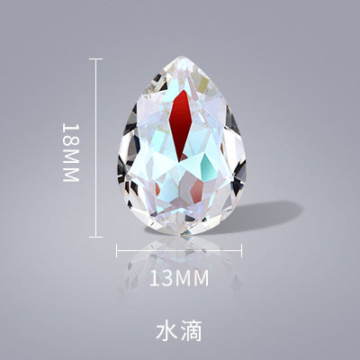 New transparent bottomless fluorescent series, multiple specifications and shapes, glass crystal diamond craftsmanship that does not fade