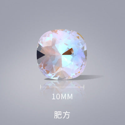 New transparent bottomless fluorescent series, multiple specifications and shapes, glass crystal diamond craftsmanship that does not fade