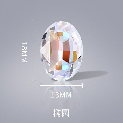 New transparent bottomless fluorescent series, multiple specifications and shapes, glass crystal diamond craftsmanship that does not fade