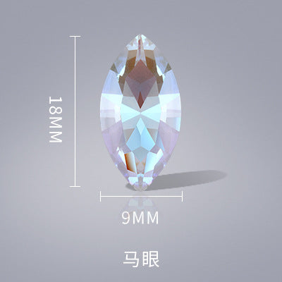 New transparent bottomless fluorescent series, multiple specifications and shapes, glass crystal diamond craftsmanship that does not fade