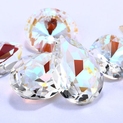 New transparent bottomless fluorescent series, multiple specifications and shapes, glass crystal diamond craftsmanship that does not fade