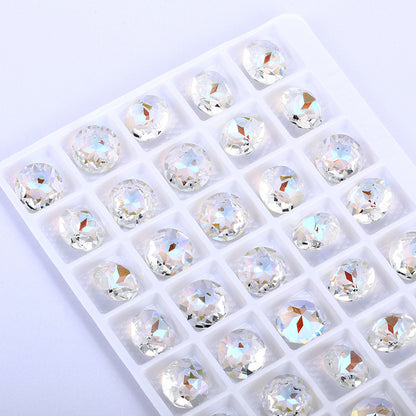 New transparent bottomless fluorescent series, multiple specifications and shapes, glass crystal diamond craftsmanship that does not fade