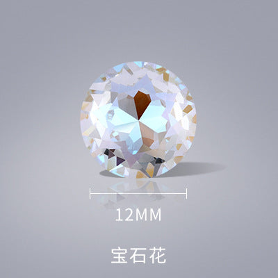 New transparent bottomless fluorescent series, multiple specifications and shapes, glass crystal diamond craftsmanship that does not fade