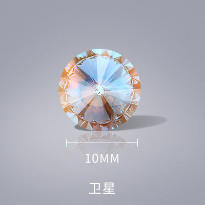 New transparent bottomless fluorescent series, multiple specifications and shapes, glass crystal diamond craftsmanship that does not fade