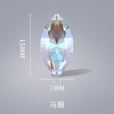 New transparent bottomless fluorescent series, multiple specifications and shapes, glass crystal diamond craftsmanship that does not fade