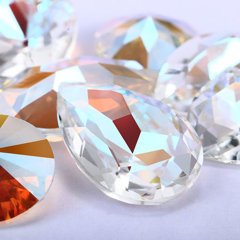 New transparent bottomless fluorescent series, multiple specifications and shapes, glass crystal diamond craftsmanship that does not fade
