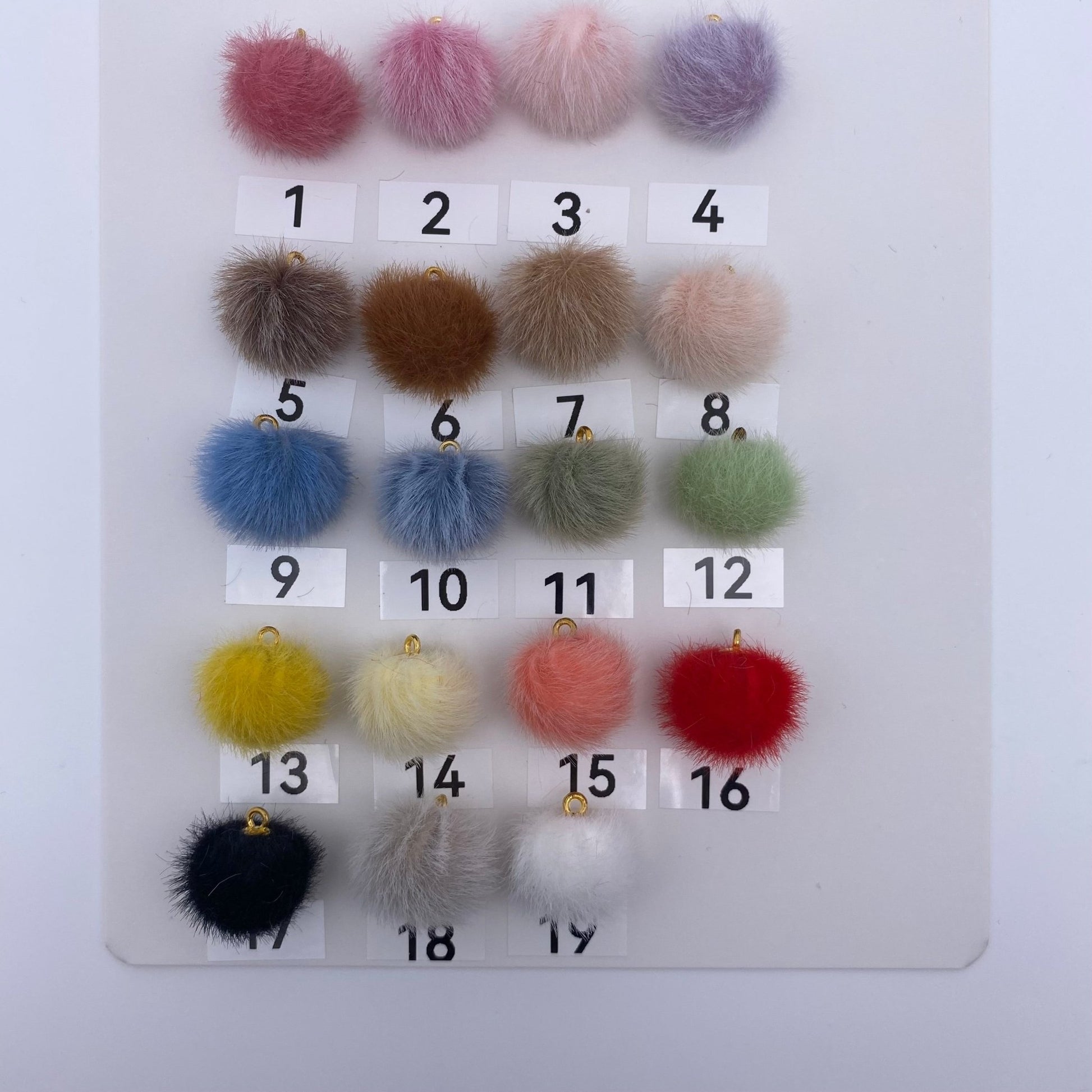 125. pompom round pendent beads - Romo bead