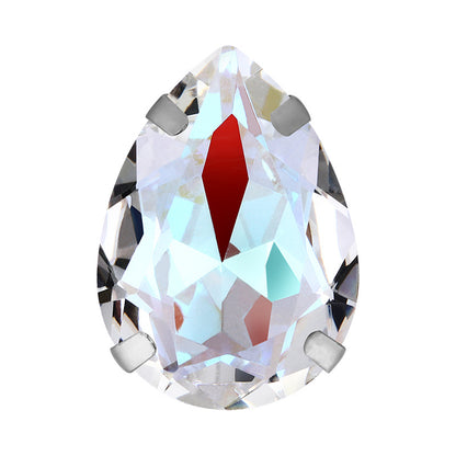Cross-border K9 transparent bottomless fluorescent glass crystal diamonds for event apparel accessories that do not fade fluorescent rhinestones