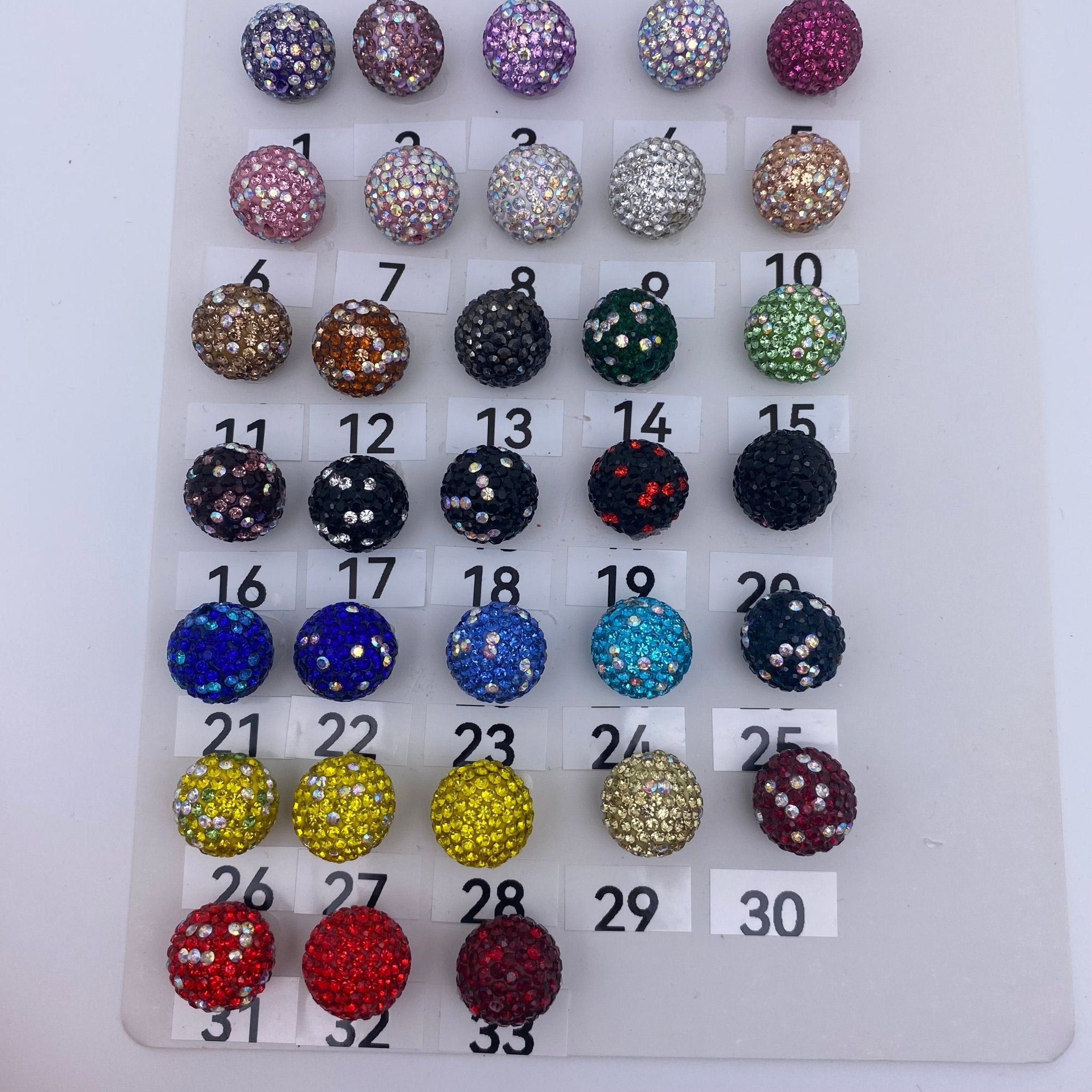 128. rhinestone Fancy 16mm round beads - Romo bead