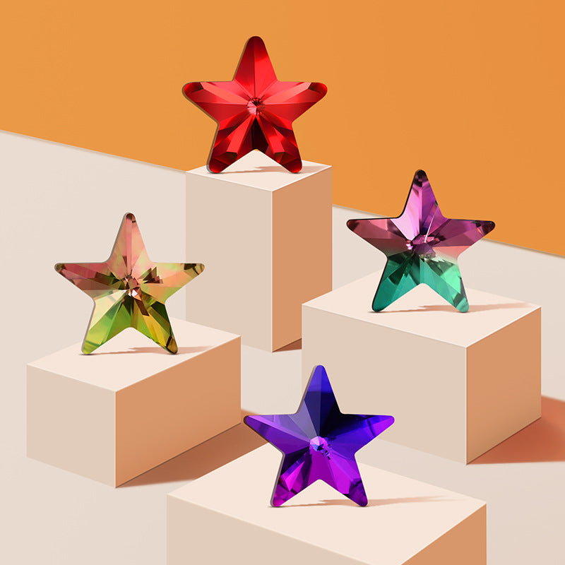 Pentagonal star, high-top rhinestone, irregular rhinestone, rhinestone hot shear, hair accessories, shoes, suitcases, clothing, and accessories that do not fade, pointed bottom pentagonal rhinestones